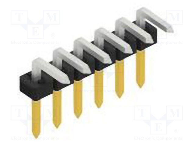 Connector: pin strips; pin header; male; PIN: 6; 2mm; THT; 1x6; 100V