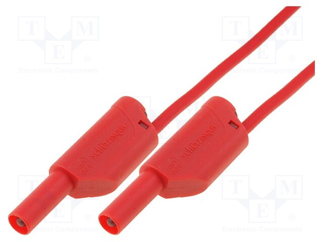 Test lead; PVC; 0.5m; red; 32A; Cond.cross sec: 2.5mm2