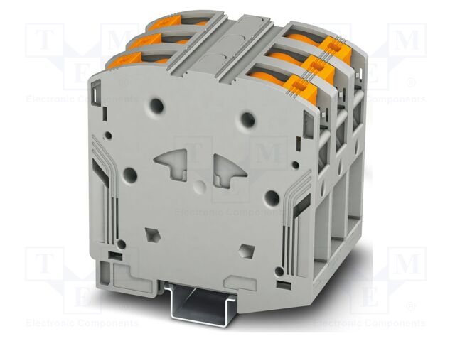Splice terminal: rail; 232A; 1kV; PA; 25÷95mm2; ways: 3; terminals: 6