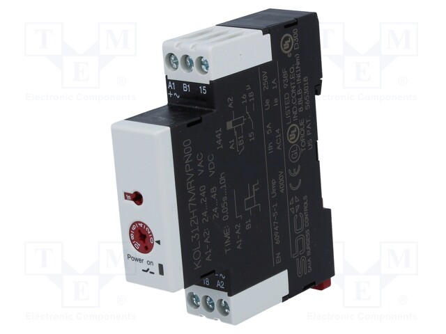 Timer; 0,05s÷10h; SPDT; 250VAC/5A; 24÷240VAC; 24÷48VDC; DIN; PIN: 6