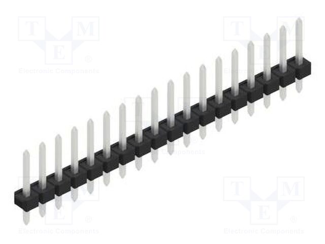 Connector: pin strips; pin header; male; PIN: 18; 2.54mm; THT; 1x18