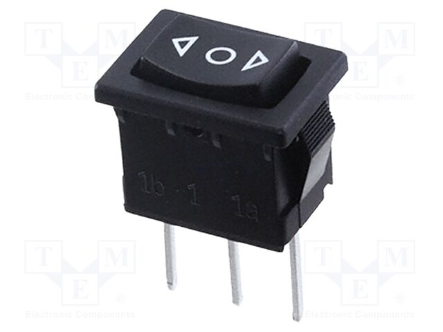 ROCKER; SPDT; (ON)-OFF-(ON); 15A/125VAC; black; none; R1966