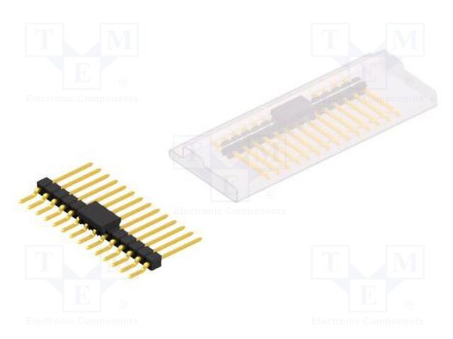 Connector: pin strips; pin header; male; PIN: 14; 2.54mm; SMT; 1x14