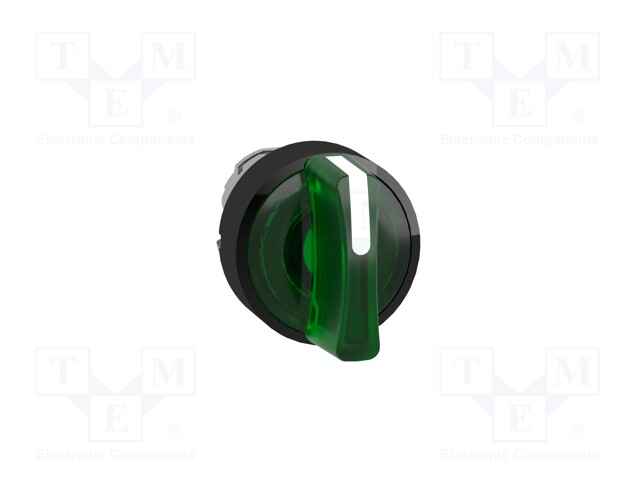 Switch: rotary; Stabl.pos: 1; 22mm; green; Illumin: LED; IP66; Pos: 3