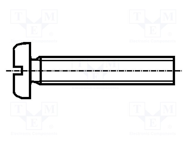 Screw; M4x20; DIN: 85A; Head: cheese head; slotted; polyamide