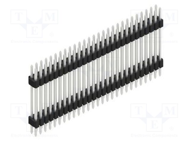 Connector: pin strips; pin header; male; PIN: 54; 1.27mm; THT; 2x27