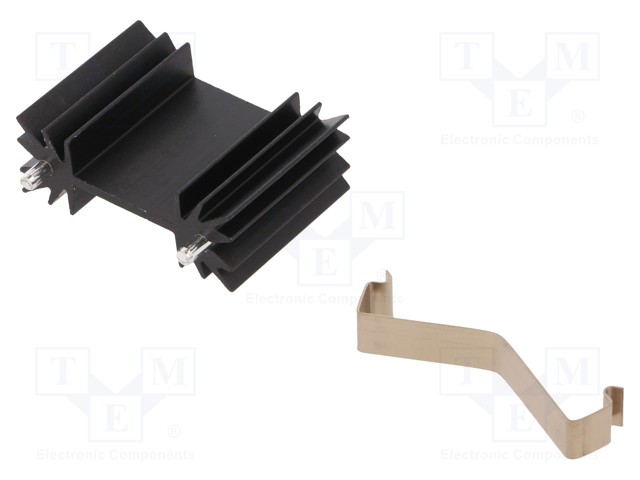 Heatsink: extruded; H; TO202,TO218,TO220,TOP3; black; L: 25.4mm