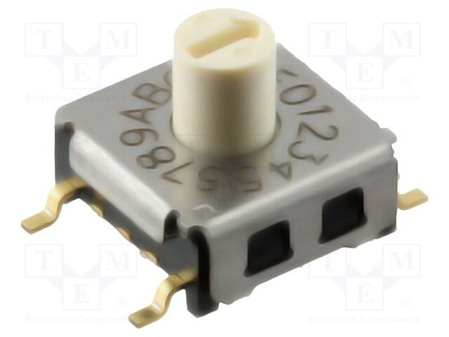 Encoding switch; HEX/BCD; Pos: 16; SMT; Rcont max: 100mΩ; 1.96Ncm