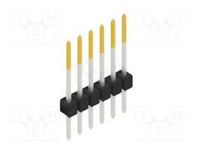 Connector: pin strips; pin header; male; PIN: 6; 2.54mm; THT; 1x6