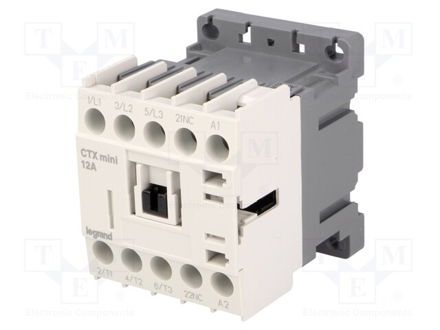 Contactor: 3-pole; NO x3; Auxiliary contacts: NC; 230VAC; 12A; DIN