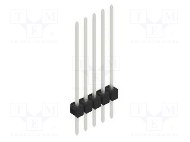 Connector: pin strips; pin header; male; PIN: 5; 2.54mm; THT; 1x5