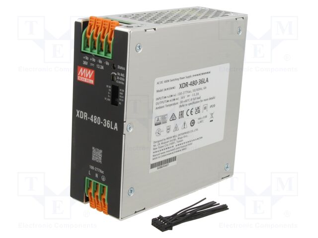 Power supply: switching; for DIN rail mounting; XDR-480