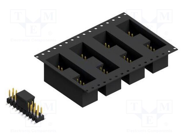 Connector: pin strips; pin header; male; PIN: 20; 2.54mm; SMT; 2x10
