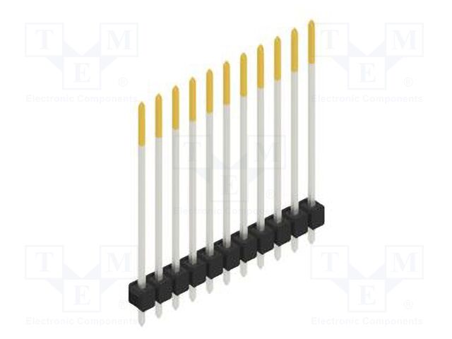 Connector: pin strips; pin header; male; PIN: 11; 2.54mm; THT; 1x11