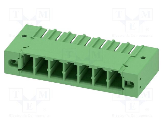 PCB headers, nominal cross section: 6 mm?, color: green, nom