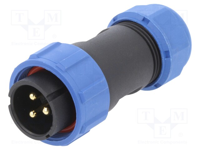 Connector: circular; male + female; PIN: 3; 3A; IP67; 500V
