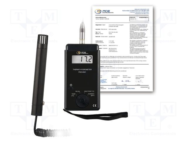 Thermo-hygrometer; LCD; 10÷95%RH; 0.1%RH; Temp.(IR): -20÷80°C