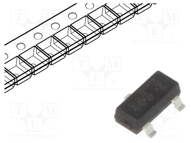 Transistor: N-MOSFET; unipolar; 20V; 0.9A; 0.35W; SOT23