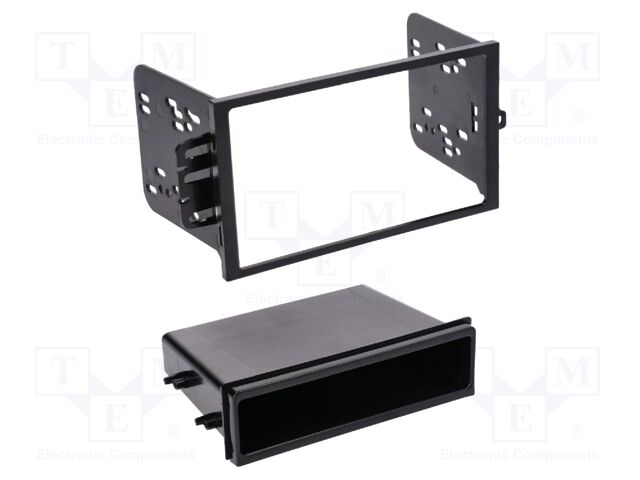 Radio frame; 2 DIN; black