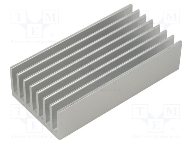 Heatsink: extruded; grilled; natural; L: 100mm; W: 50mm; H: 25mm; raw