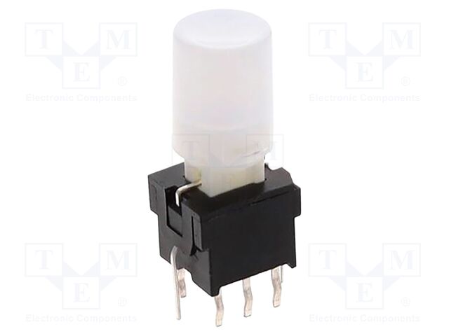 Switch: push-button; Pos: 2; DPDT; 0.1A/30VDC; transparent; PCB