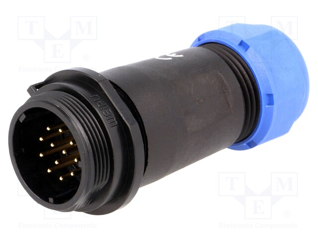 Plug; male; SP21; PIN: 12; IP68; 7÷12mm; soldering; for cable; 400V