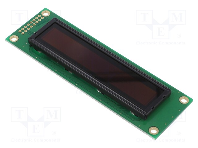 Display: OLED; graphical; 2.59"; 100x16; Dim: 116x37x9.8mm; green