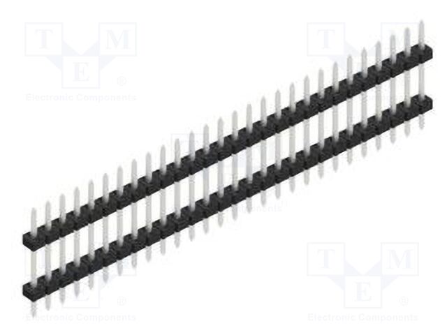 Connector: pin strips; pin header; male; PIN: 28; 2mm; THT; 1x28