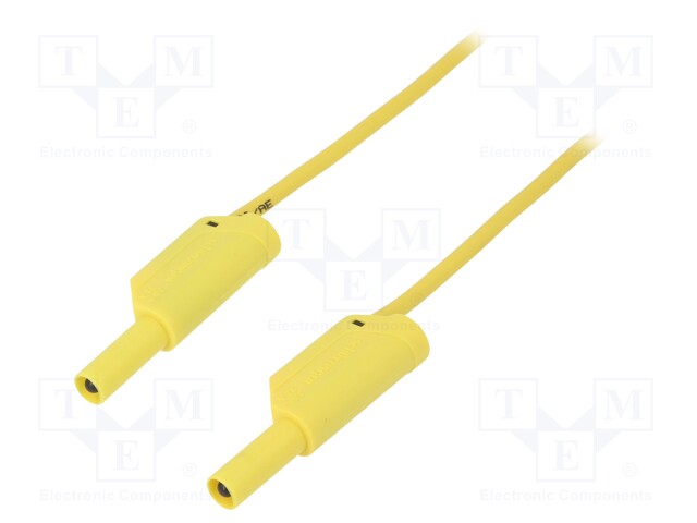 Test lead; PVC; 1.5m; yellow; 32A; Cond.cross sec: 2.5mm2