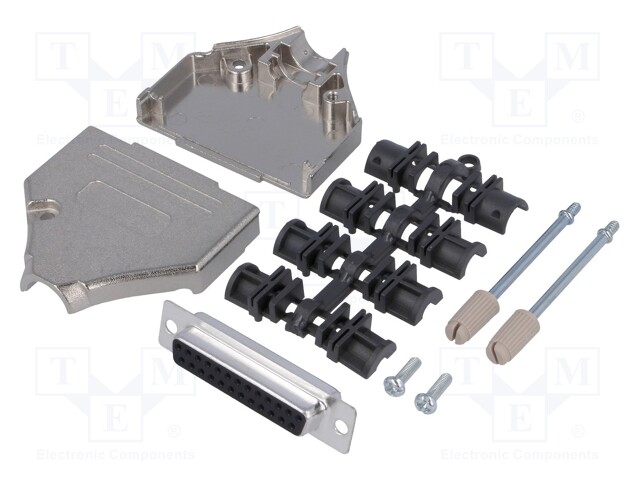 D-Sub; PIN: 25; plug; female; stamped and formed contacts