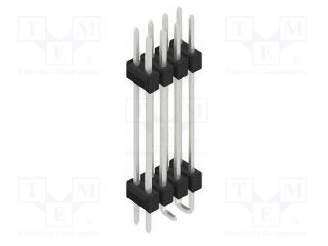 Connector: pin strips; pin header; male; PIN: 8; 2.54mm; SMT; 2x4