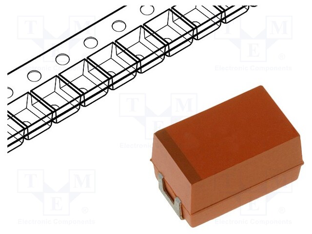 Capacitor: niobium; 330uF; 6.3VDC; Case: E; 2917; ESR: 80mΩ; OxiCap