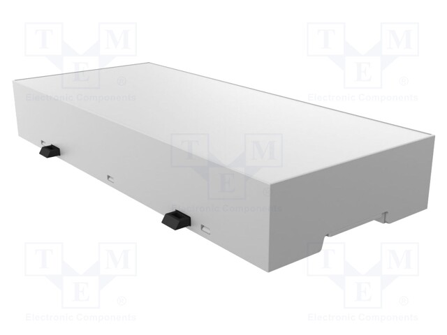 Enclosure: for DIN rail mounting; ABS + PC; grey