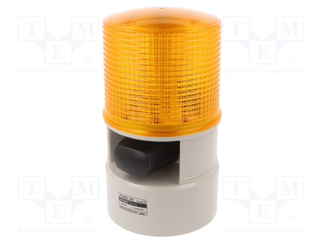 Signaller: lighting-sound; 24VDC; Colour: amber; IP54; -30÷50°C