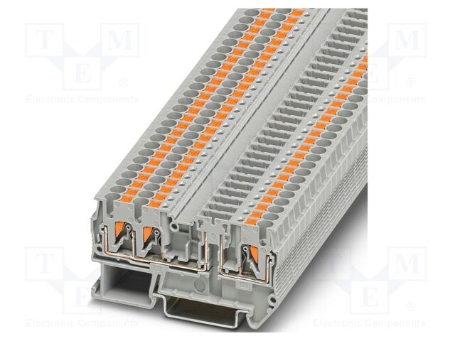 Splice terminal: rail; 400V; push-in; PA; 0.14÷4mm2; terminals: 3