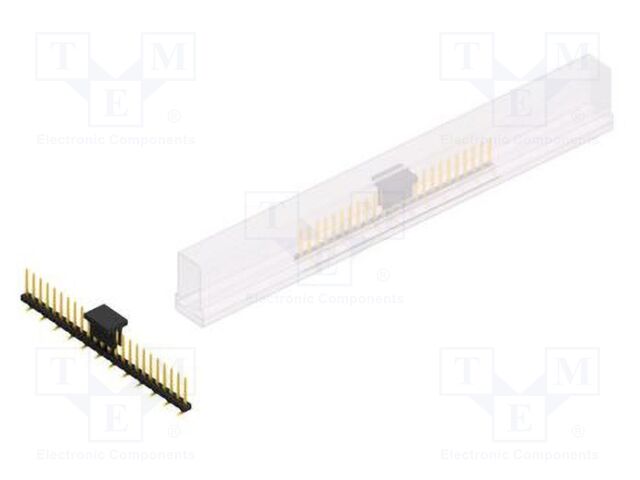 Connector: pin strips; pin header; male; PIN: 24; 2mm; SMT; 1x24