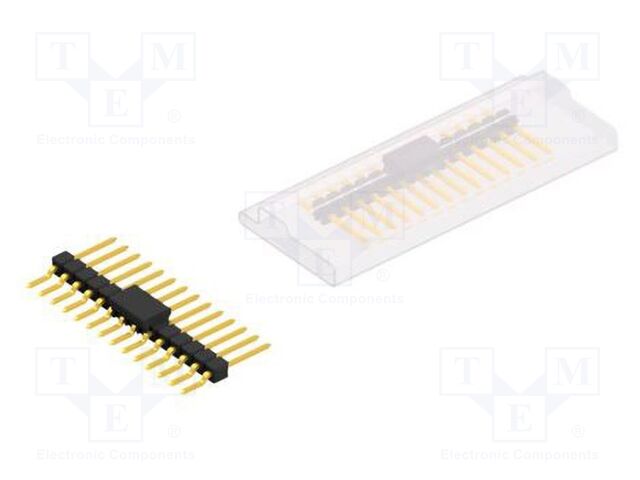 Connector: pin strips; pin header; male; PIN: 14; 2.54mm; SMT; 1x14