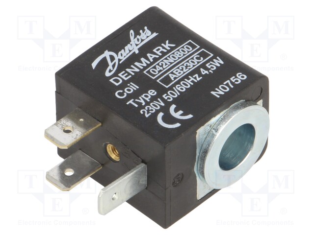 Accessories: coil for solenoid valve; 230VAC; 9mm; IP00; -40÷50°C