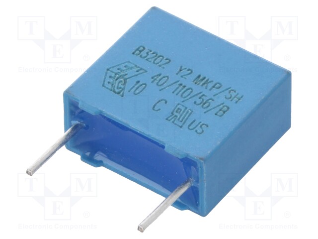 Capacitor: polypropylene; 10nF; 10mm; ±20%; 13x12x6mm; 300VAC