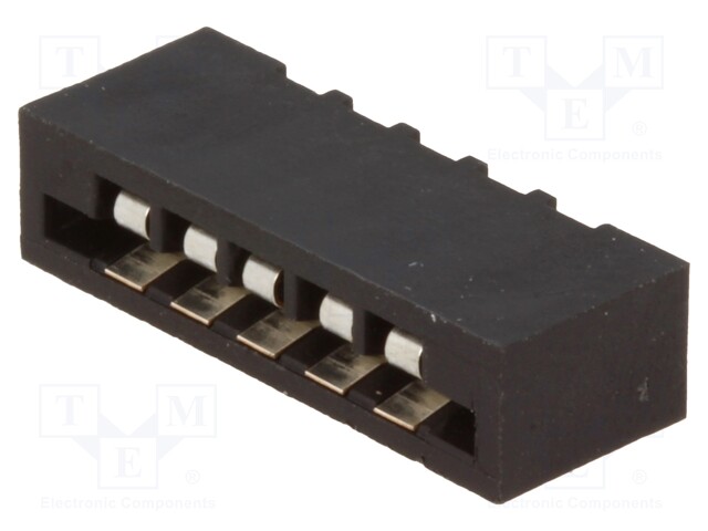Connector: FFC (FPC); straight; PIN: 5; NON-ZIF; THT; tinned; 20mΩ