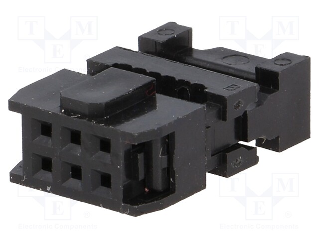 Plug; IDC; female; PIN: 6; IDC; for ribbon cable; 1.27mm; gold flash
