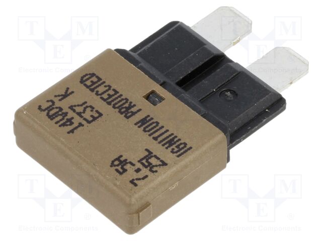 Fuse: resettable; 7.5A; 14VDC; 20.05mm