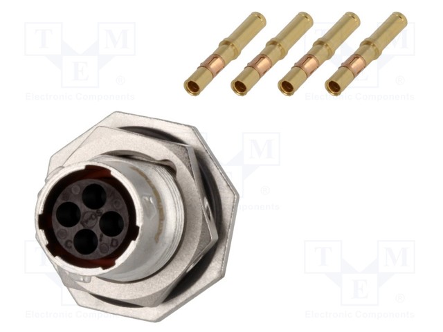 Connector: circular; Series: RT360; socket,plug; female; crimped