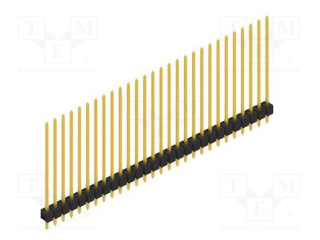 Connector: pin strips; pin header; male; PIN: 28; 2.54mm; THT; 1x28