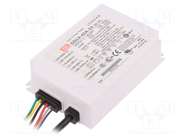 Power supply: switched-mode; LED; 45W; 24VDC; 1.88A; 90÷295VAC