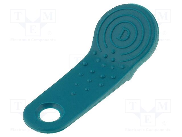 Pellet memory holder in a keychain; green