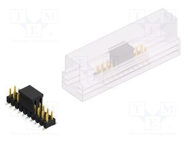Connector: pin strips; pin header; male; PIN: 20; 2.54mm; SMT; 2x10