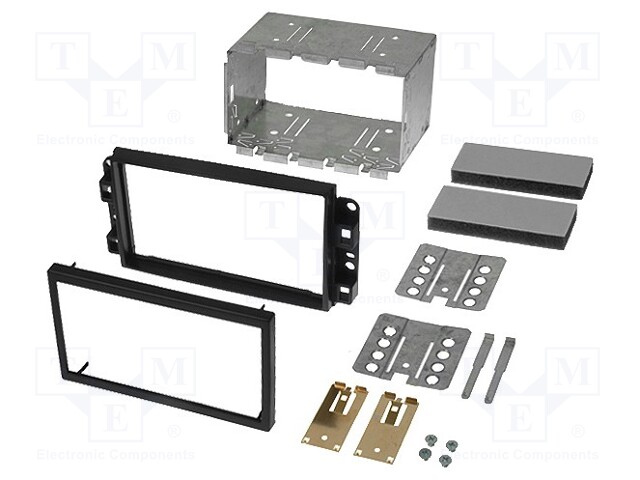 Radio mounting frame; Chevrolet; 2 DIN; black