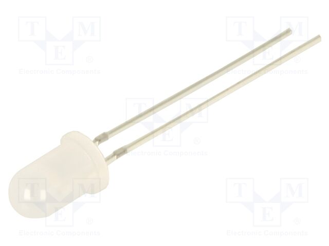 LED; blue; 5mm; 750÷1120mcd; 60°; Front: convex; 12VDC; Pitch: 2.54mm
