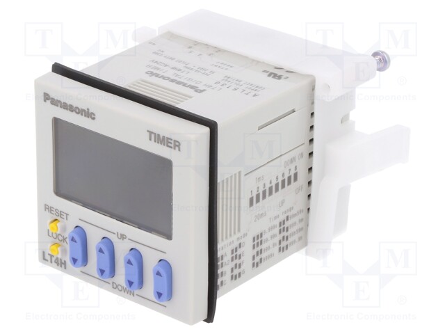 Timer; Range: 0,001s÷999,9h; SPDT; 24VAC; socket,on panel; 45x45mm